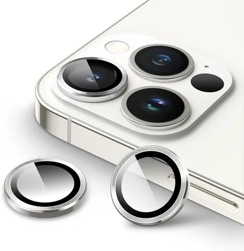 Vista 8 de JETech - Protector de lente de cámara para iPhone 13 Pro Max/13 Pro, dorado, 1 juego Vidrio templado 9H, cubierta de anillo individual de metal