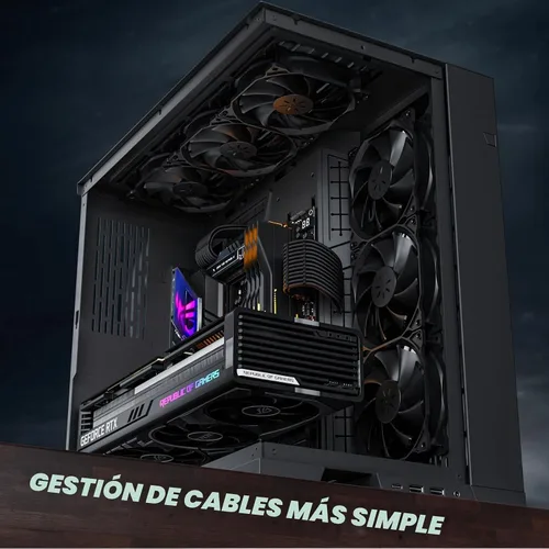 Vista 6 de uphere PWM 12BK4-3 - Paquete de 3 ventiladores de carcasa de computadora de larga vida útil de 4.72 pulgadas (4.724 in) para refrigeración de cajas