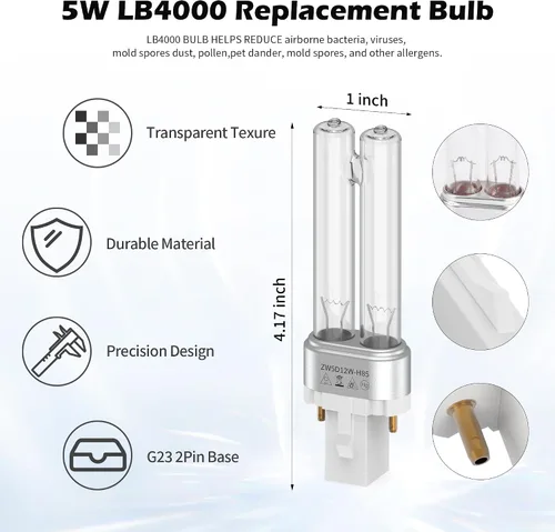 Vista 2 de Paquete de 3 filtros FLT4825 B de repuesto y LB4000 compatibles con filtro G-Guardian B purificador AC4825 AC4825E AC4300 AC4800 AC4900 AC4850, 3