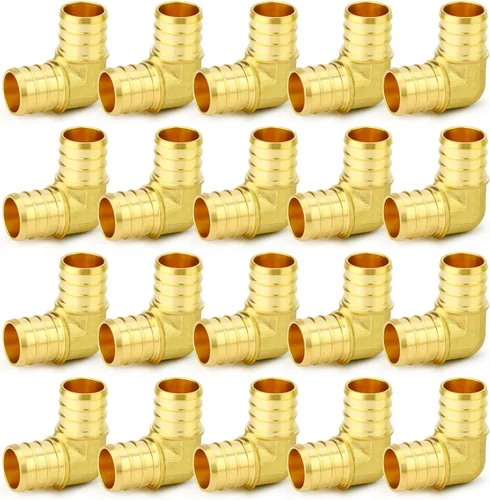 Vista 23 de GASHER 10 piezas sin plomo latón 1 "acoplamiento Pex, accesorios Pex de 1 pulgada para tubería Pex
