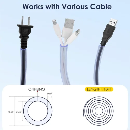 Vista 3 de WEDAWN Protector de cable para perros y gatos de mascotas, solución que no mastica, funda flexible de cable de alambre para mascotas de 10