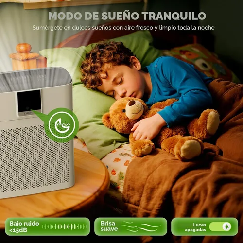Vista 7 de Purificadores de aire para el hogar, habitación grande de hasta 2180 pies cuadrados, purificador de aire HEPA DBFIT con prefiltro de nailon lavable