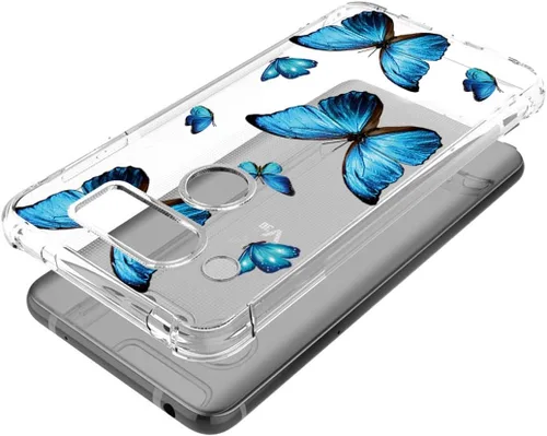 Vista 4 de Funda para LG V30/V30S ThinQ/V35 ThinQ/V30+/V30 Plus, US998 Linda funda, transparente y flexible TPU funda de silicona suave de goma suave para LG