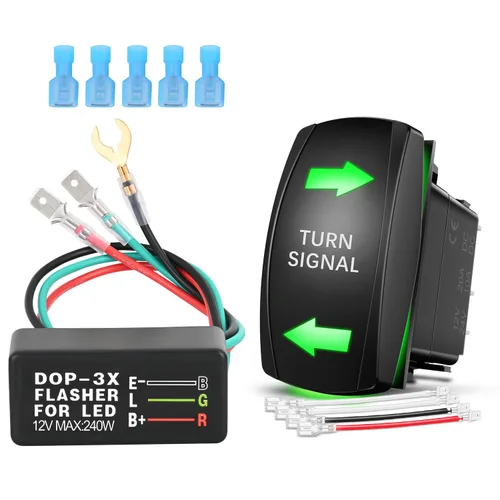 Vista 12 de Nilight Interruptor basculante de barra de luz de techo, interruptor de barra de luz LED, interruptor de barra de luz LED de 5 pines, interruptor