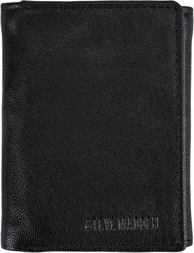 Vista 6 de Steve Madden Billetera triple RFID para hombre con ventana de identificación