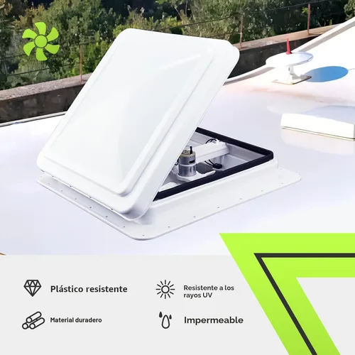 Vista 5 de RVMATE Ventilador de ventilación de techo RV de 14 x 14, control remoto, 12