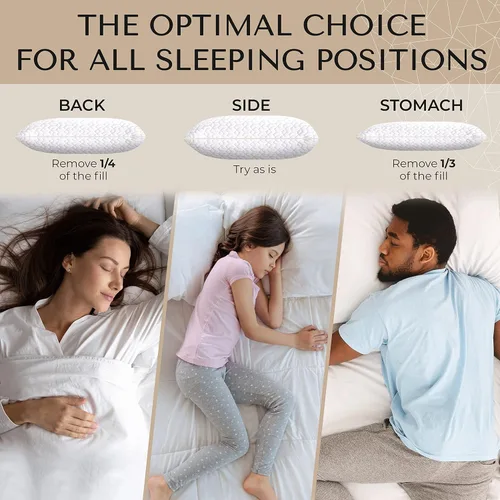 Vista 6 de Mueller Nirvana - Almohada cervical ajustable de espuma viscoelástica, almohadas cervicales inodoras para aliviar el dolor, almohada ortopédica