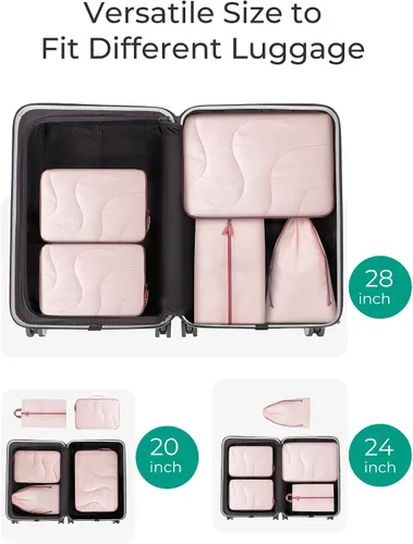 Vista 5 de BAGSMART Wet Dry Bags - Paquete de 5 bolsas de viaje reutilizables para trajes de baño, pañales de tela para bebé, playa, piscina, cubos de embalaje