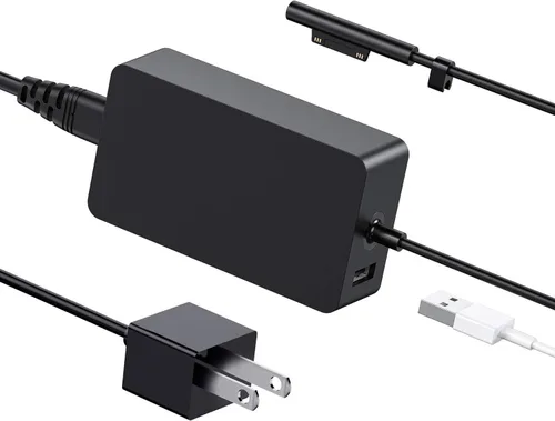 Vista 9 de Cargador Surface 3 13W 5.2V 2.5A Adaptador de Corriente CA Cargador de Cable de Reemplazo para Microsoft Surface 3, Modelo 1623 1624 1645 Tablet