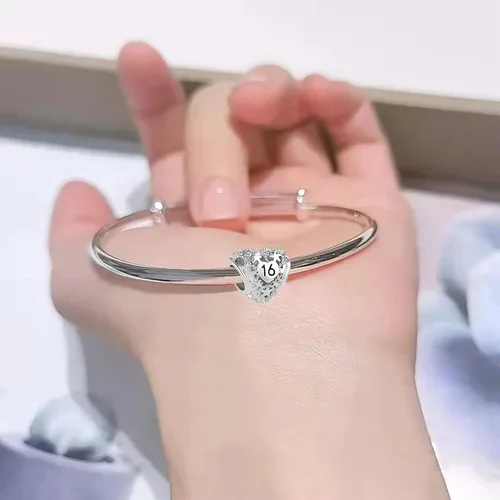 Vista 5 de Abalorio de feliz cumpleaños para adultos 18, 21, 30, 40, 50, 60, compatible con pulseras Pandora