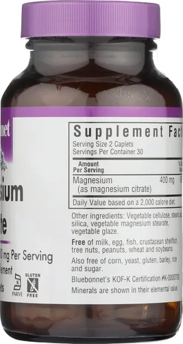 Vista 9 de Bluebonnet Nutrition Citrato de Magnesio (400 mg de Magnesio) - Máxima Absorción - Apoya la Salud Inmunológica y la Producción de Energía - Sin
