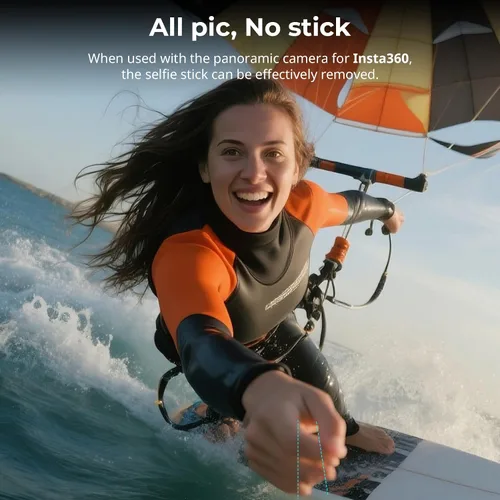Vista 8 de SmallRig Trípode invisible para selfie stick para cámara de acción, poste extensible de 37.4 pulgadas con abrazadera de teléfono para GoPro 13/12