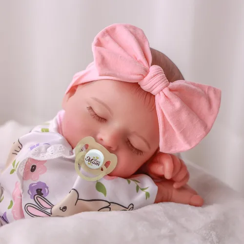 Vista 3 de BABESIDE - Muñecas de bebé Reborn de 20 pulgadas, muñeca realista con juego Rosa claro