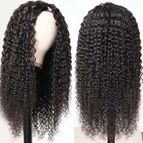 Vista 5 de Nadula - Pelucas de cabello humano virgen, con ondulado en forma de U, sin encaje para mujeres negras, con clips, densidad del 150 %, color natural.