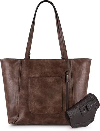 Vista 2 de Wrangler - Bolsos de mano Hobo de cuero vegano para mujer, con asa superior