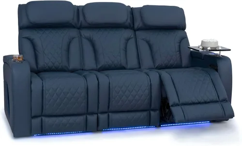 Vista 20 de Seatcraft Luminis 365 - Asiento de cine en casa (fila de 2 biplazas), color carmesí