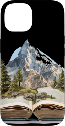 Vista 4 de Funda de lectura para iPhone 12 Pro Max Book Mountain Nature Bookworm Reader Hiker