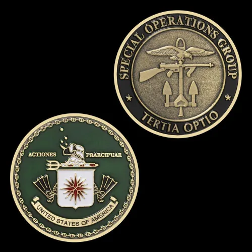 Vista 5 de 1 unids CIA Special Operations Group Tertia Optio Challenge Moneda Premio Graduado Regalo Coleccionable Medalla Monedas