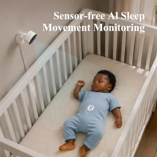 Vista 3 de Sense-U Monitor inteligente para bebés, cámara interior de 2.5K