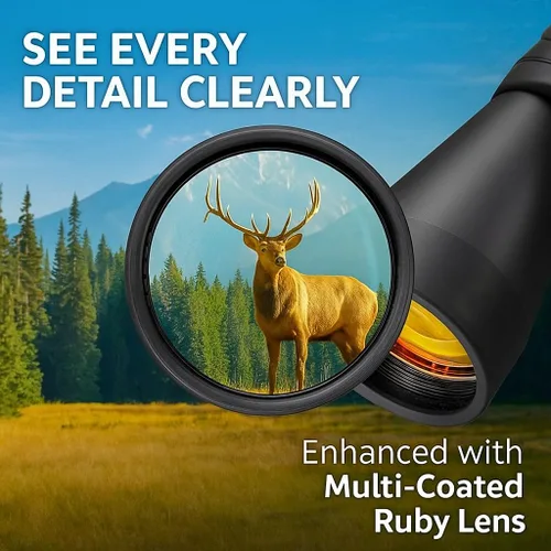 Vista 4 de Barska 10-30x60 Gladiator Zoom Binoculars – Long Range Binoculars for Bird Watching, Stargazing & Hunting, Multi-Coated Lenses, Tripod Compatible