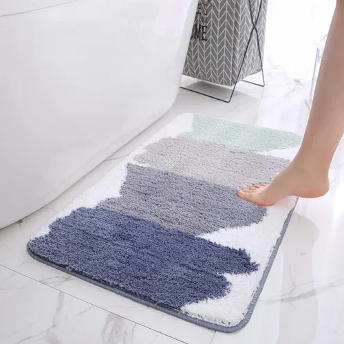 Vista 2 de Alfombra de baño suave, antideslizante, absorbente, lavable a máquina y secar, alfombra de baño para bañera, ducha, baño, suelo, interior, 24 x 17