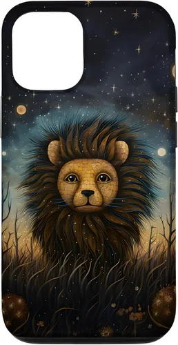 Vista 26 de iPhone 16 Lion at Twilight Lindas estrellas de león en la noche