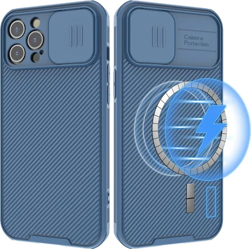 Vista 15 de Compatible con iPhone 13 Pro Max, funda para iPhone 13 Pro Max con cubierta deslizante para lente, funda magnética delgada para iPhone 13 Pro Max