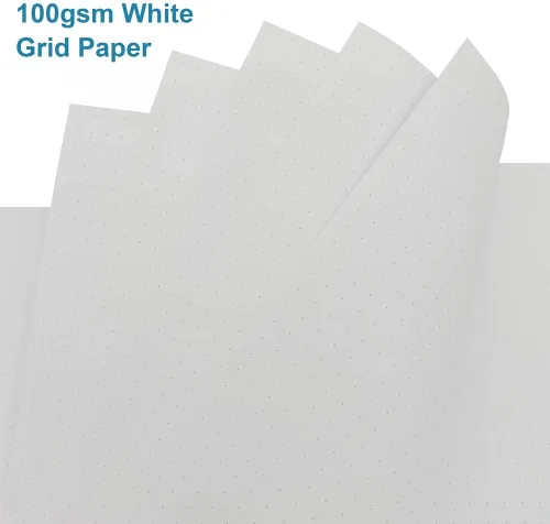 Vista 4 de Nokingo Cuaderno de cuadrícula de puntos en espiral, diario A5 con puntos, 80 hojas/160 páginas, papel blanco de 3.53 oz/m², tapa dura transparente