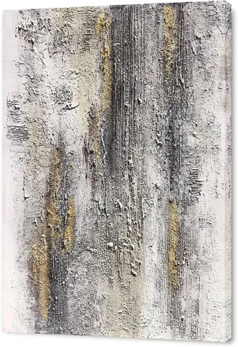 Vista 12 de Yihui Arts Arte abstracto de la pared del lienzo - Arte contemporáneo texturizado pintado a mano para la decoración moderna del hogar