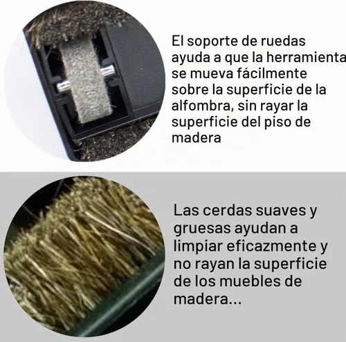 Vista 4 de Para Miele, accesorios de cepillo de aspiradora de pelo de caballo con ruedas compatibles con Miele C1, C2, C3 - Accesorios de aspiradora
