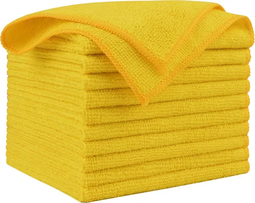 Vista 20 de AIDEA - Paño de limpieza de microfibra, 10 unidades, toallas de microfibra negras, 12 x 12 pulgadas Microfiber Towels for Cars, Wash Cloths, Lint