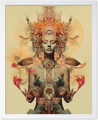 Vista 23 de Poster Master Póster OVNI – Impresión de mujer enmascarada – Arte extraterrestre – Arte surrealista – Arte de ciencia ficción – Regalo para hombres
