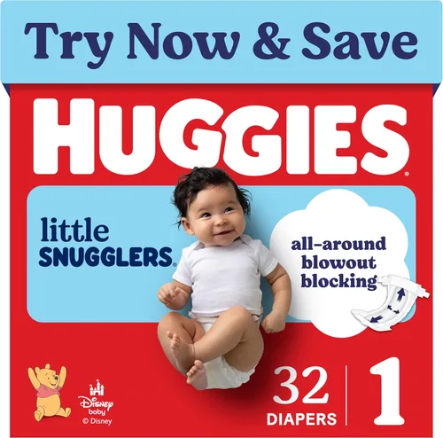Vista 29 de Huggies Little Snugglers - Pañal para bebé, talla 1, 8 a 14 libras, 34717, 20