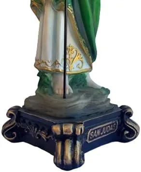 Vista 4 de San Judas Tadeo Con Aureola - Figura religiosa de San Judas Tadeo, 24 pulgadas, nueva
