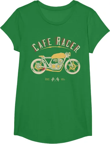 Vista 45 de Camiseta Cafe Racer - Old School - Camiseta de motocicleta vintage Negro