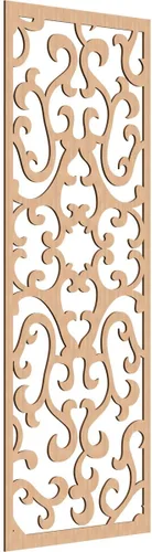 Vista 100 de 9 3/8 pulgadas de ancho x 24 3/8 pulgadas de alto x 1/4 de alto Smithfield paneles de pared de madera con calado, abedul