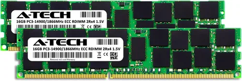 Vista 2 de A-Tech Kit de 32 GB (2 x 16 GB) RAM para Supermicro SUPER B9DRG, B9DRT, X9DR7-TF+, X9DRE-TF+, X9DRT-F, X9DRT-HF, X9QRi-F+, X9SRW-F DDR3 1866MHz