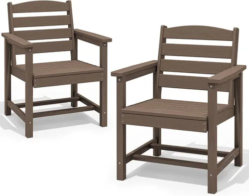 Vista 8 de SERWALL Juego de mesa de comedor de 7 piezas, muebles de comedor de polietileno de alta densidad para exteriores con agujero para paraguas y 6 Negro