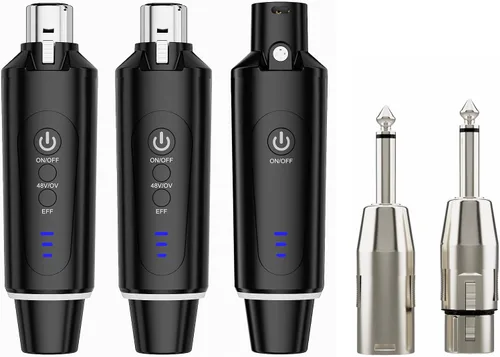Vista 7 de Transmisor y Receptor de Micrófono Inalámbrico XLR, Sistema de Micrófono Inalámbrico UHF, Adaptador de Micrófono XLR de 16 Canales para Micrófono