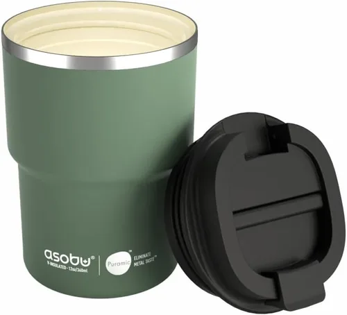 Vista 30 de asobu Taza de viaje 360 – Taza de acero inoxidable aislada al vacío de 28 onzas con tapa y asa a prueba de derrames de 360° – Mantiene las bebidas