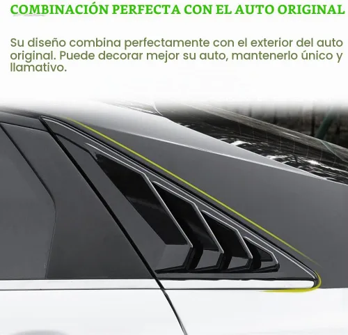 Vista 4 de 2 rejillas de ventilación laterales de ABS estilo carreras, persianas de ventilación de aire, accesorios de decoración exterior compatibles