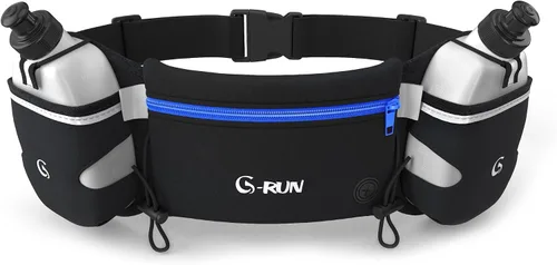Vista 10 de Q-RUN Cinturón de hidratación para correr, Negro