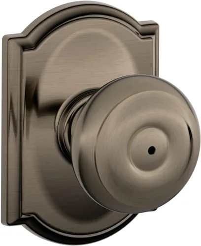 Vista 86 de SCHLAGE F10 GEO 716 Pomo de Puerta Georgiano, Cerradura de Paso para Pasillo y Armario, Bronce Envejecido (Paquete de 4)