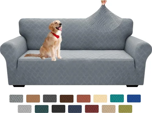 Vista 93 de YEMYHOM Funda para sofá con diseño jacquard de alta elasticidad, funda para silla de sala de estar, a prueba de mascotas, perros y gatos