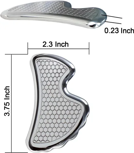 Vista 6 de BYYDDIY Juego de herramientas de masaje Gua Sha 4 en 1, raspador muscular y fascial, herramienta de tejido cicatricial para terapia física