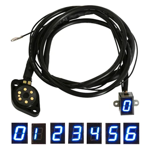 Vista 5 de KIMISS - Indicador digital de engranajes para motocicleta, sensor de cambio de marchas, impermeable, medidor digital, pantalla LED, universal