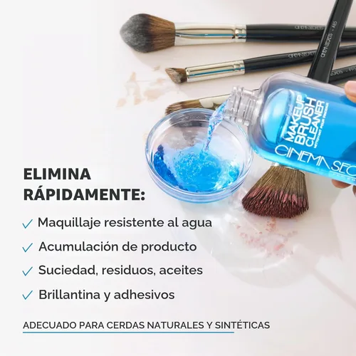 Vista 4 de Cinema Secrets Spray limpiador de brochas de maquillaje profesional, vainilla (2 onzas líquidas)