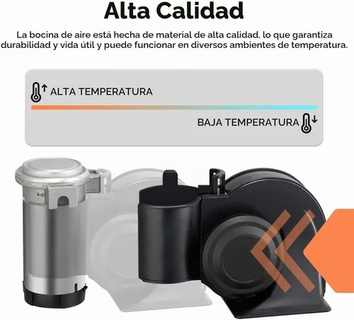Vista 5 de Bocinas de tren ruidosas bocinas para coche/camión Bocina de aire compacta