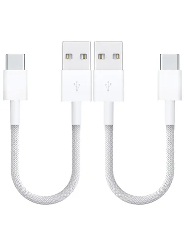 Vista 8 de [Paquete de 2 unidades de 1 m Certificado MFi] Cable USB C tejido CarPlay para cargador Apple iPhone 17 Pro Max, cable USB A a USB-C duradero