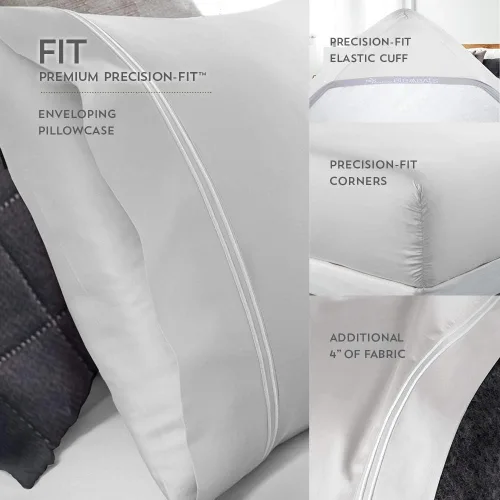 Vista 4 de PureCare Elements Cool Touch - Juego de sábanas con 100 % Tencel, esquinas de ajuste preciso y fundas de almohada envolventes, tamaño individual XL